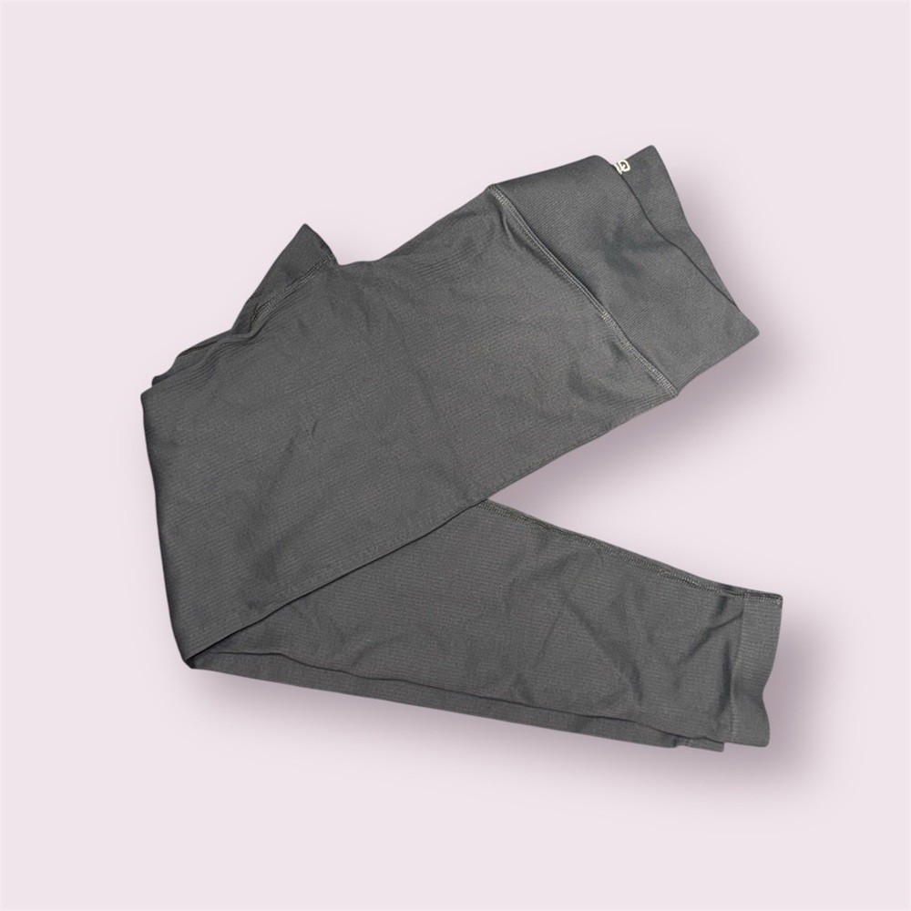 OQQ Ribbed Leggings Gray High Waisted Women’s Size XL‎
